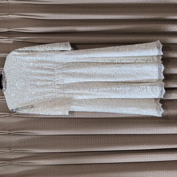 NWT Women's Size 2X Kiyonna Bridal White Bella  Lace Lined Dress - Picture 12 of 14